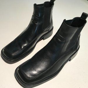 Kenneth Cole REACTION Men Black Leather Boots 9.5